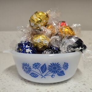 Anchor Hocking, Fire King Ovenware, Blue Cornflower One 12oz #472